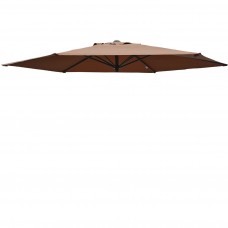 Replacement Patio Umbrella Canopy Cover for 9ft 6 Ribs Umbrella Taupe (CANOPY ONLY)-BROWN   563600375
